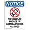 Signmission OSHA Notice Sign, 18" Height, No Cellular Phones Sign With Symbol, Portrait, NS-D-1218-V-14439 OS-NS-D-1218-V-14439 - alternate 1